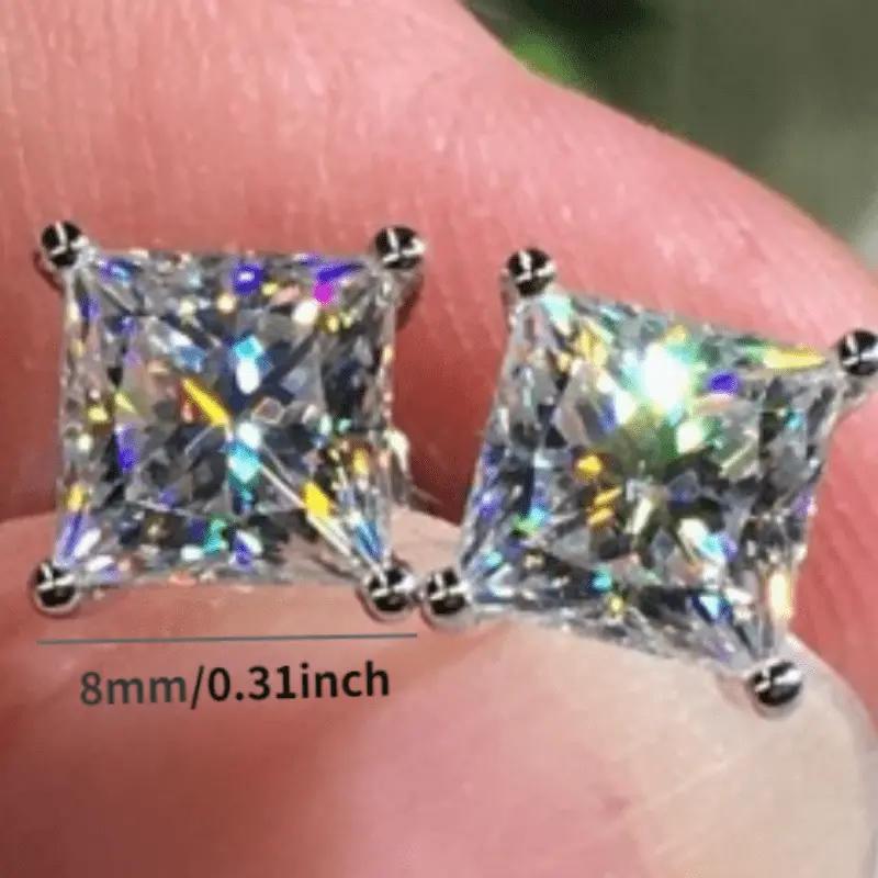 1 par fasjonable og luksuriøse sirkon øredobber for menn Smykker for banketttilbehør