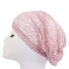 Stylish Lightweight Slouchy Beanie Netting Fabric Floral Design Crochet Beanie Hat Cozy Handmade Knit Skull Hat Headwear
