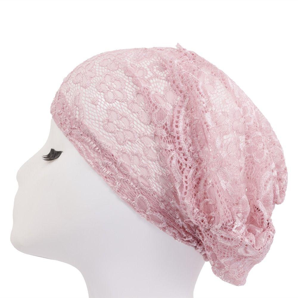 Stylish Lightweight Slouchy Beanie Netting Fabric Floral Design Crochet Beanie Hat Cozy Handmade Knit Skull Hat Headwear