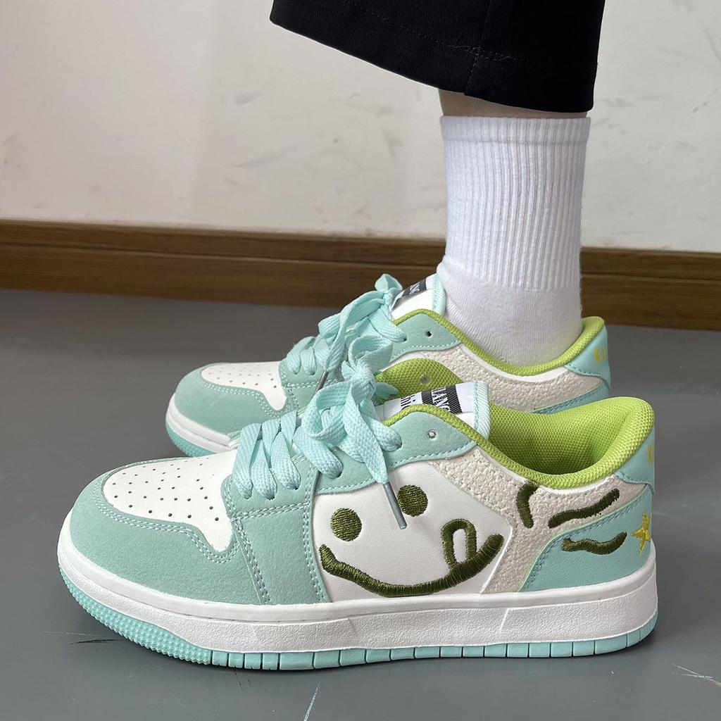Mátově zelené Niche Design Sense Pár Ležérní Morální Tréninkové Boty Ins Styl Všestranné Lehké Trendy Sportovní Skateboardové Boty Ženy