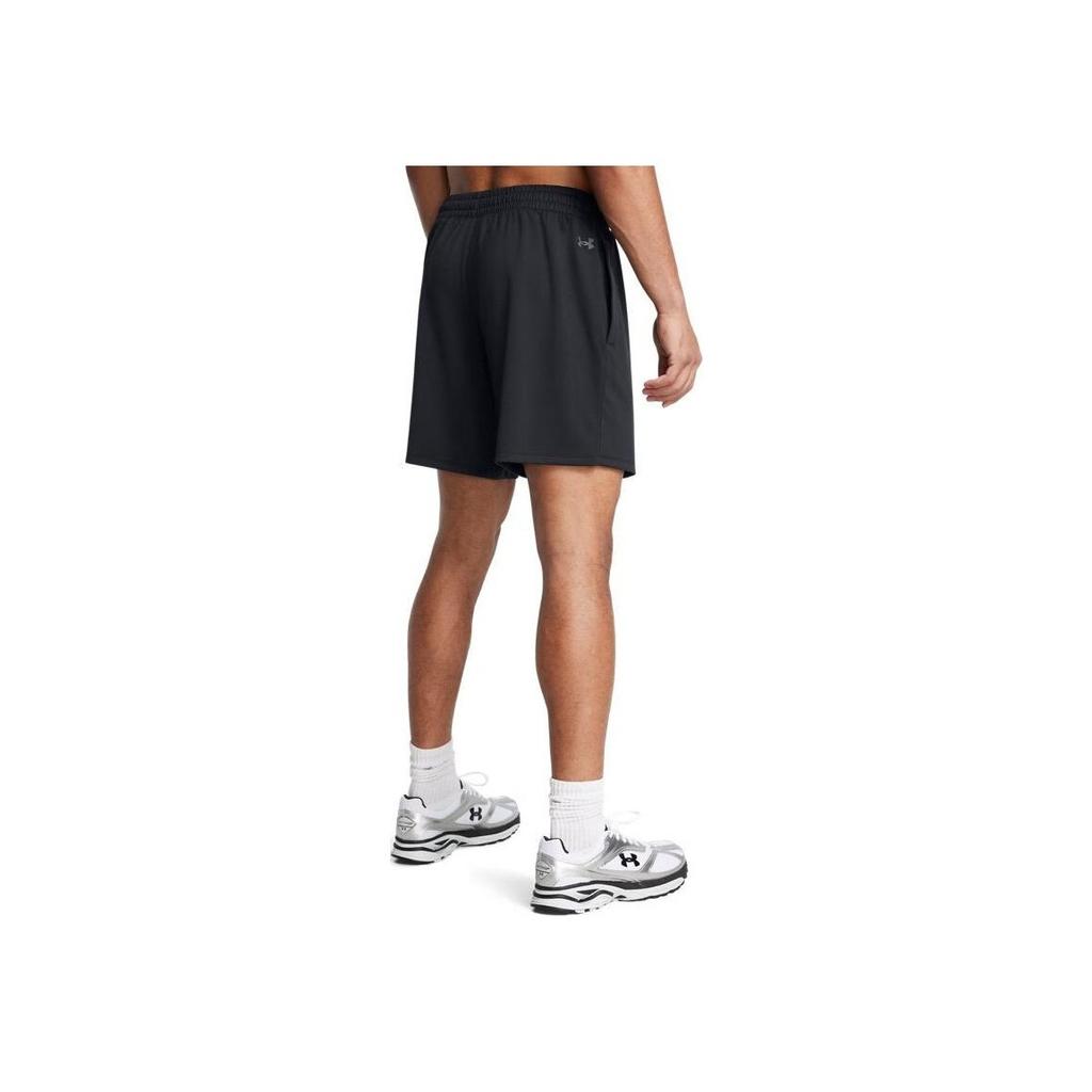 Under Armour Solid Color Comfortable Casual Lace-Up Mid-Waist Three-Quarter Sports Shorts Men shorts Black 1386982-001
