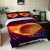 Ensemble de housse de couette imprimée en 3D motif Basketball Sportif style effets visuels polyester Housse de couette Ensemble de literie doux et confortable