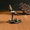 Solid Brass Lotus Frog Carp Backflow Incense Burner Censer Holder Ornaments Sandalwood Burner Reflux Incense Stick Holder