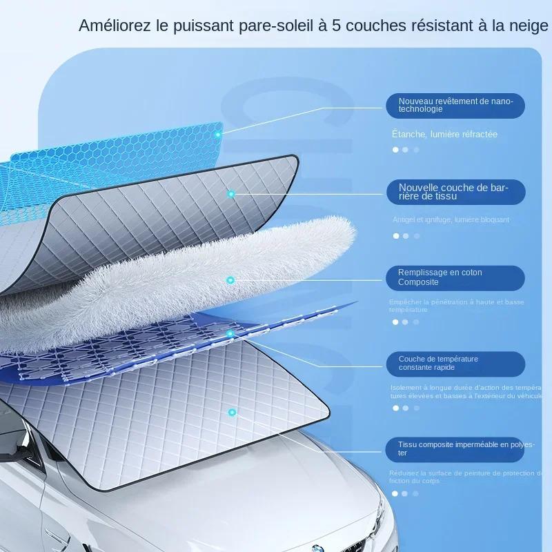 Sunshade Cover Car Windshield Snow Sun Shade Waterproof Protector Automobile Magnetic Cover Car Front Windscreen Cover