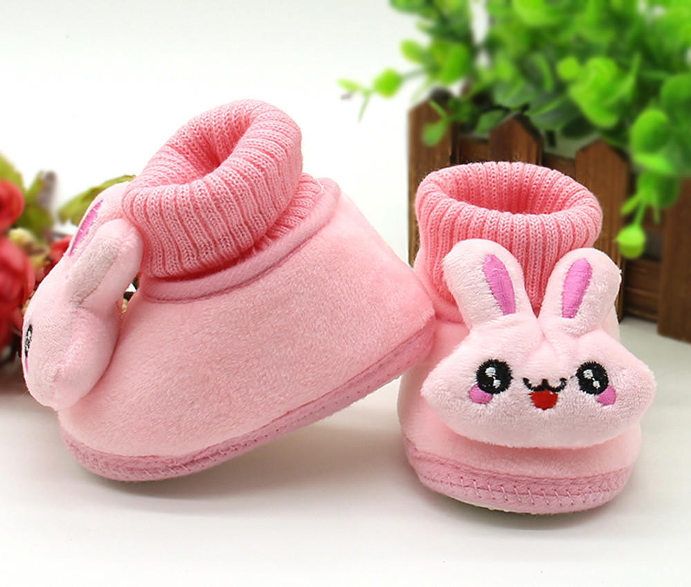 Zapatos de dibujos animados para bebés, niños pequeños y recién nacidos, suela blanda, preandantes, zapatos cálidos