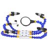 Helping Hands Soldering Station Kit 4 Flat Head and Cylindrical Clips Magnifier Glass 1 4in Welding Station Set for