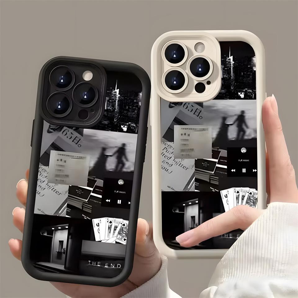 INS Retro Daily Life Thicken Silicone Cases For Apple iPhone 15 14 11 12 13 Pro Max Shockproof Soft Back Cover Phone Accessories