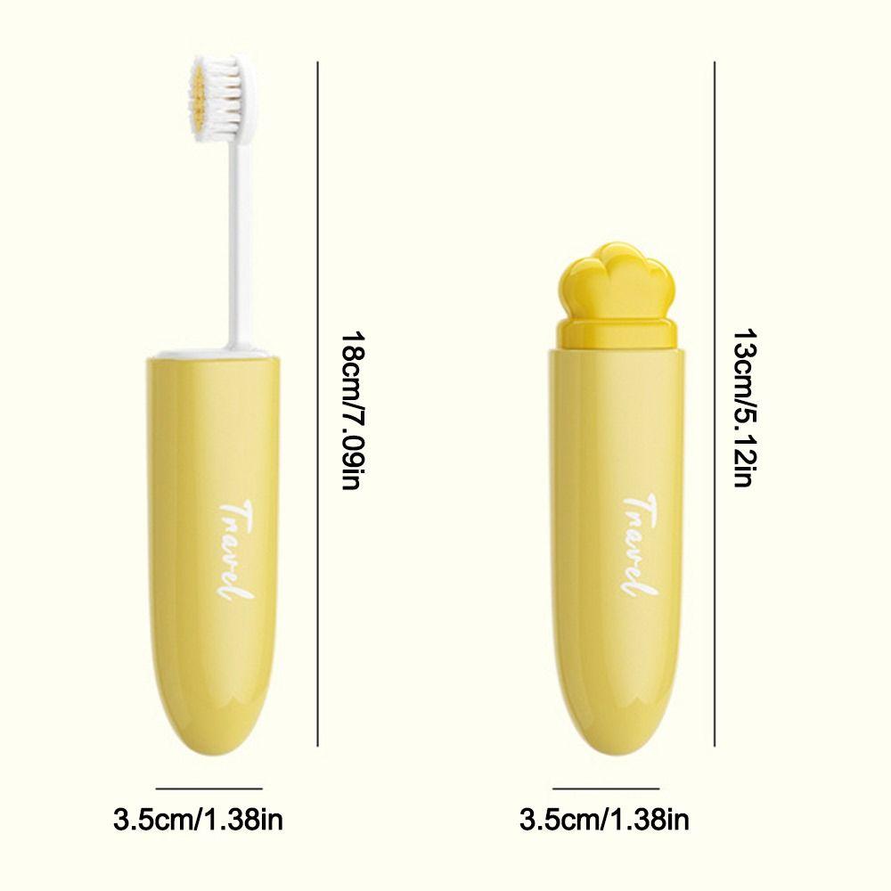 2-IN-1 Travel Toothbrush Set PortableSoft Bristled Deep Cleaning Oral Care Toothpaste Tube Storage Box Easy to Carry Mini
