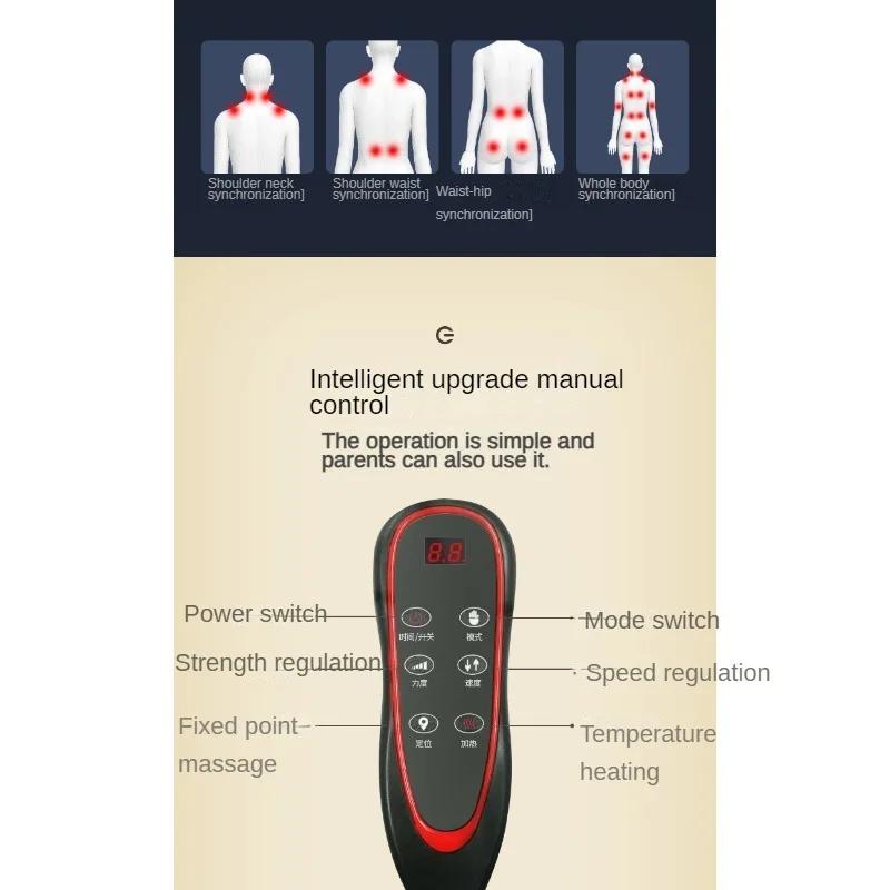 JINKAIRUI Full Body Electric Massage Mattress Multi-function Shoulder/Neck/Waist/Back Kneading Vibration Massage Pad with Heatin