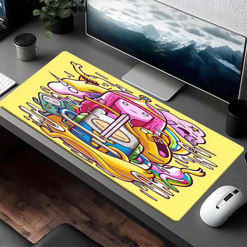 Adventure Time Theme Mouse Pad, Non Slip Rubber Base, Multifunctional Office & Home Decor, Perfect for Workspace Personalization.