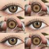 Eyeshare Colorful Contact Lens 2pcs Wusu Series Brown Lens Black Beauty Pupils Natural Look Yearly Contacts