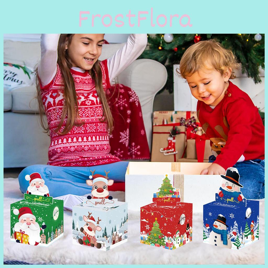 Christmas Themed Santa Claus Snowman Pattern Money Box With Durable Paper Material For Celebrations