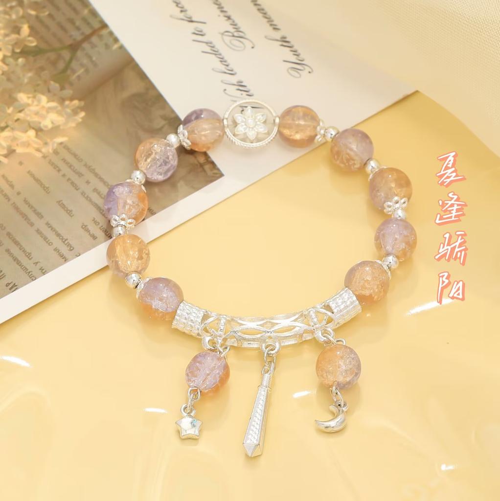 New Mori Super Immortal Starry Sky Half Bracelet Female ins Wind Sweet and Versatile Student Bracelet Direct Sales Jewelry