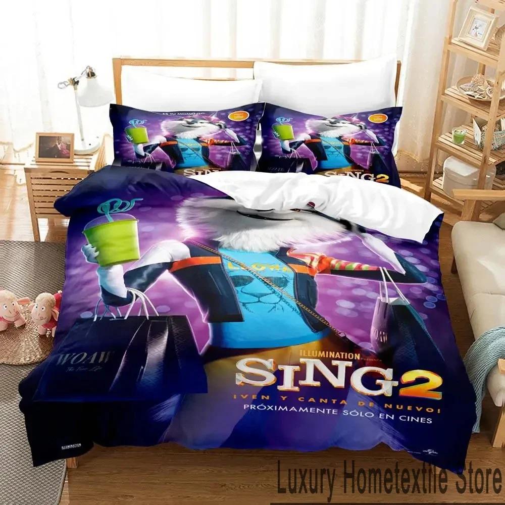Comfortable Cartoon Pattern Duvet Cover Set With Duvet Cover And Pillowcases King Queen Twin Sizes For All Ages