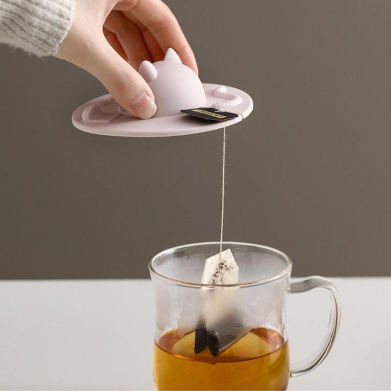 Food Grade Silicone  Mug Lid Effective Dustproof  Proof Cover For Coffee  Cups