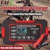 Încărcător inteligent de baterii 12V cu afișaj LCD, 6A Întreținător inteligent de baterii auto cu impulsuri de reparare, Desulfator
