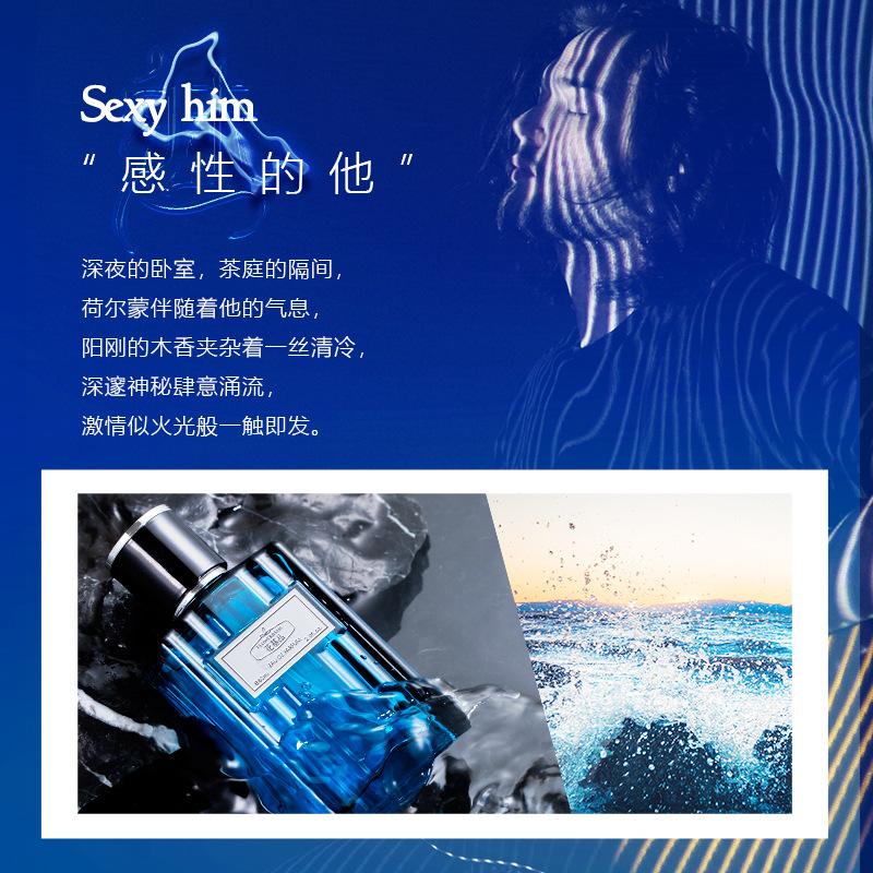 Flower-based cologne men's perfume azure gentleman's charm blue perfume man's flavor marine fragrance lasting light fragrance