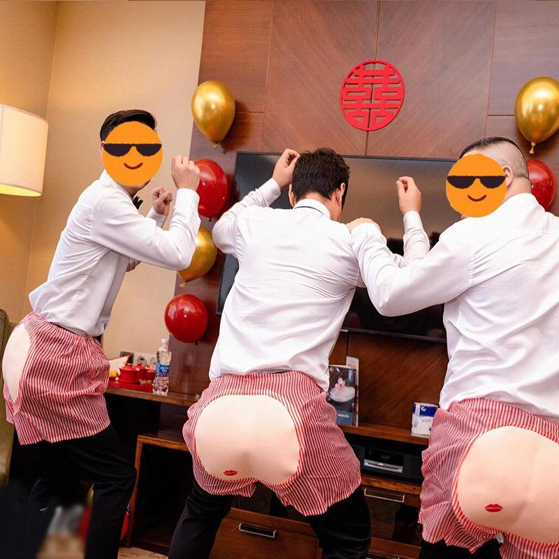 

Свадебный розыгрыш, реквизит штаны PP, 3 штуки One Size красный