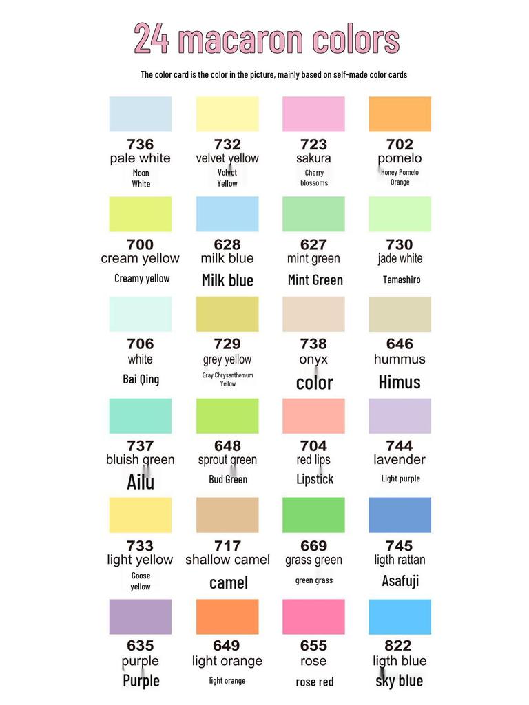 Guangna 8201 Liquid Acrylic Marker Set - 24 Skin Tone & Macaron Colors for Art Painting