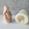 3D Large Blessed Virgin Mary With Baby Jesus Sculpture Candle Mold Madonna and Child Statue Silicone Mold Catholic Art Supplies