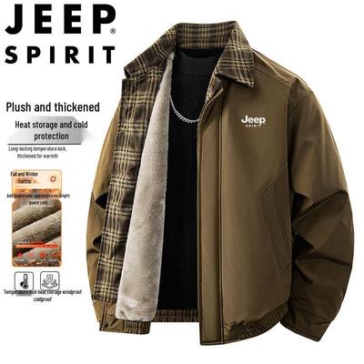 JEEP SPIRIT Men's Fleece-Lined Collared Jacket