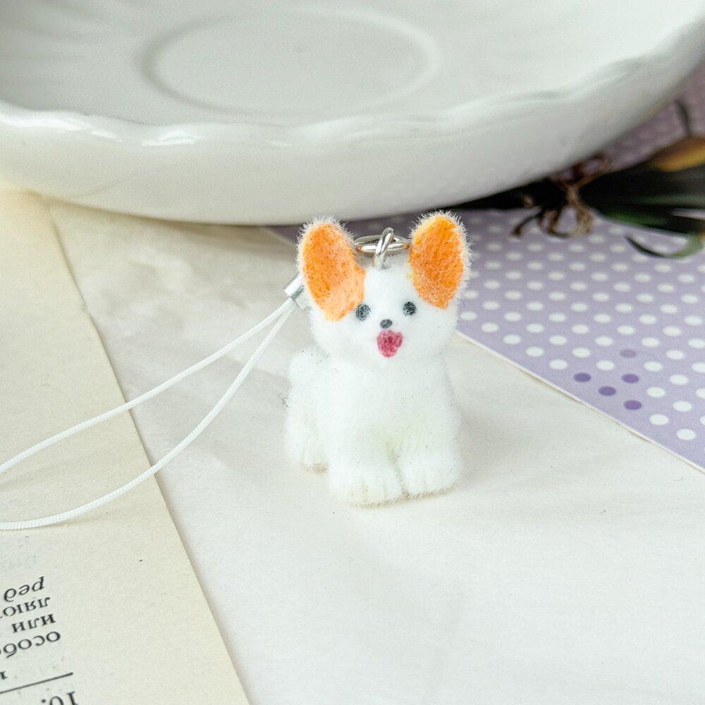 Cute Flocking Animals Are Angry, Little Rabbit Keychain Flocking Car Pendant, Mobile Phone Chain, Bag Pendant for Friends