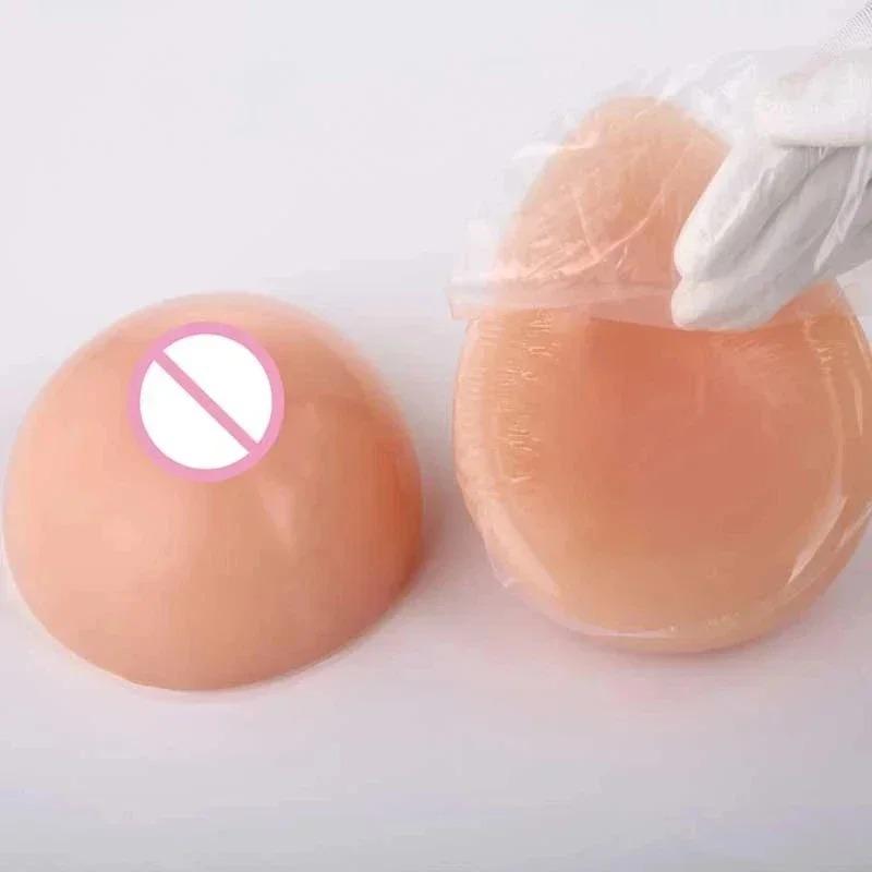 2pcs Realistic Self-Adhesive Silicone Fake Breasts Form for Crossdresser Prosthesis Transgender Cosplay Fake Boobs