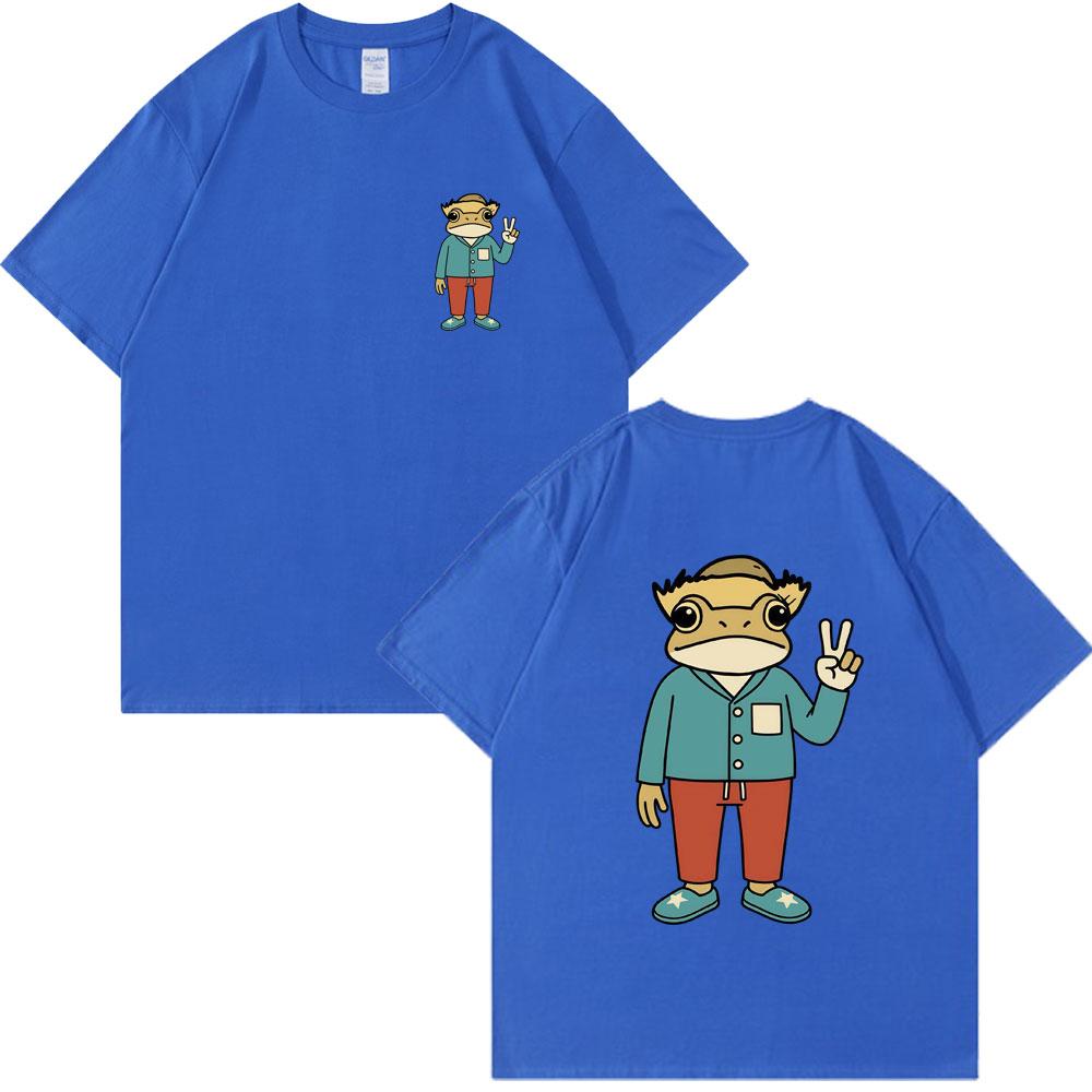 Rapper Bad Bunny Debi Tirar Mas Fotos DTMF T-shirt Cartoon Frog Classic Fashion Men Women T Shirt Cotton Oversized T Shirts