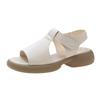 Auf Scheiße treten Sandalen Damen hohl offene Zehen Französische Kreuzriemen Dicke Sohle Dicke Absätze High Heels Strandschuhe mit bequemen Röcken
