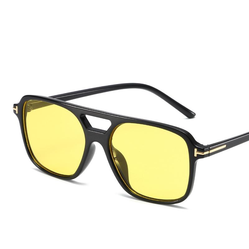 

Мужские очки для вождения в пригородных поездках и рыбалки, солнцезащитные очки с защитой от ультрафиолета, модные индивидуальные солнцезащитные очки в стиле ретро в стиле хип-хоп с двойным лучом