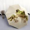 Frog pattern, automatic folding umbrella, portable and foldable design, 8 ribs, a Christmas or birthday gift.
