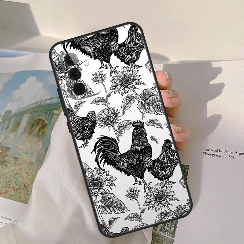 Chicken Pattern Case For Samsung Galaxy A54 A34 A24 A14 A51 A71 A21S A53 A33 A23 A13 A12 A22 A32 A52 Coque