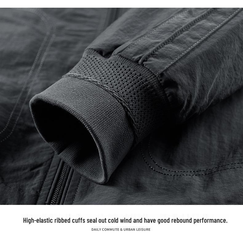 Men's Cross-Border Business Casual Windproof Stand-Up Collar Loose Jacket for Spring and Autumn