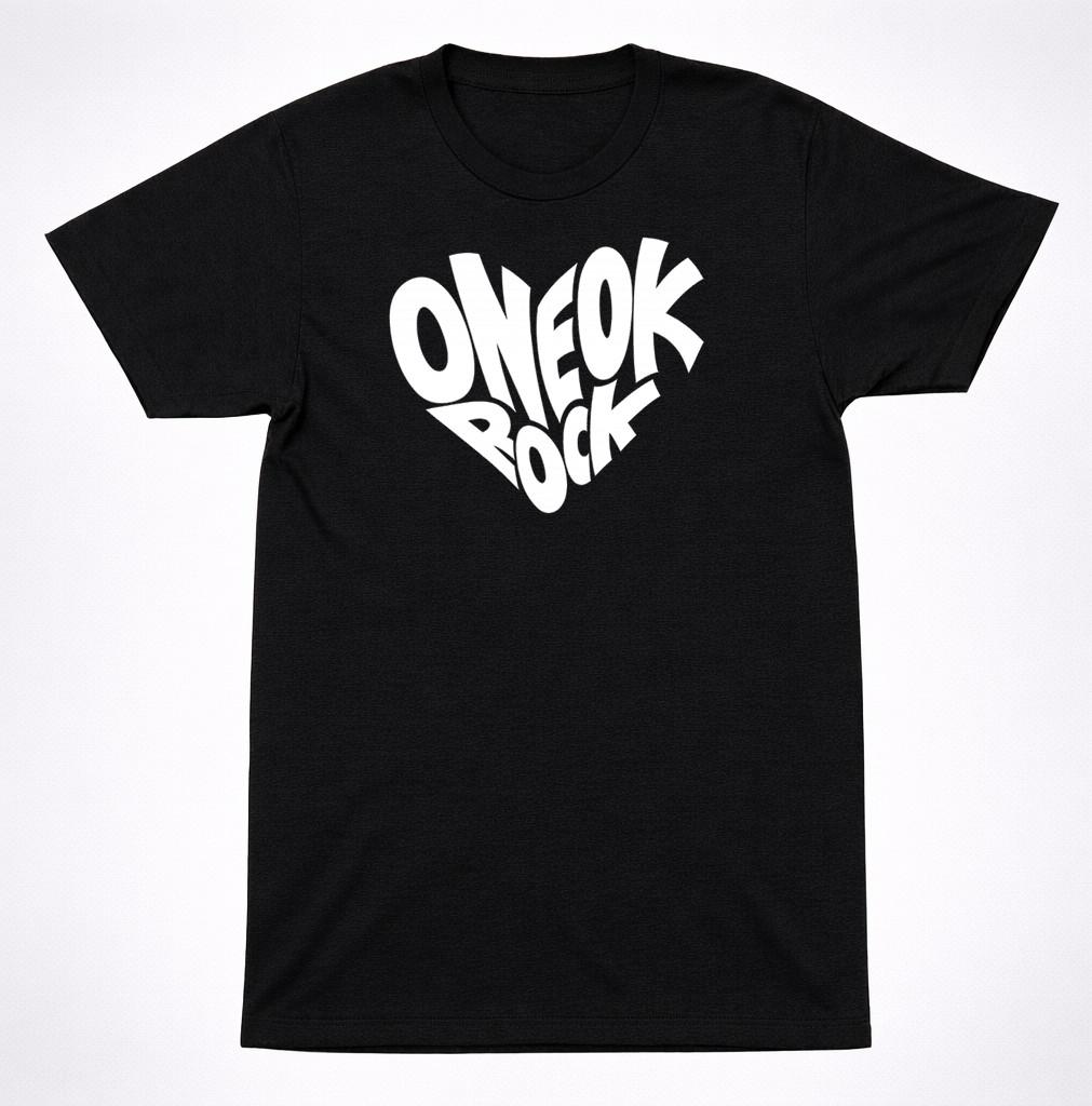 One Ok Rock Red White Logo Shirt Japanese Rock Band Black Graphic Shirt S разноцветный
