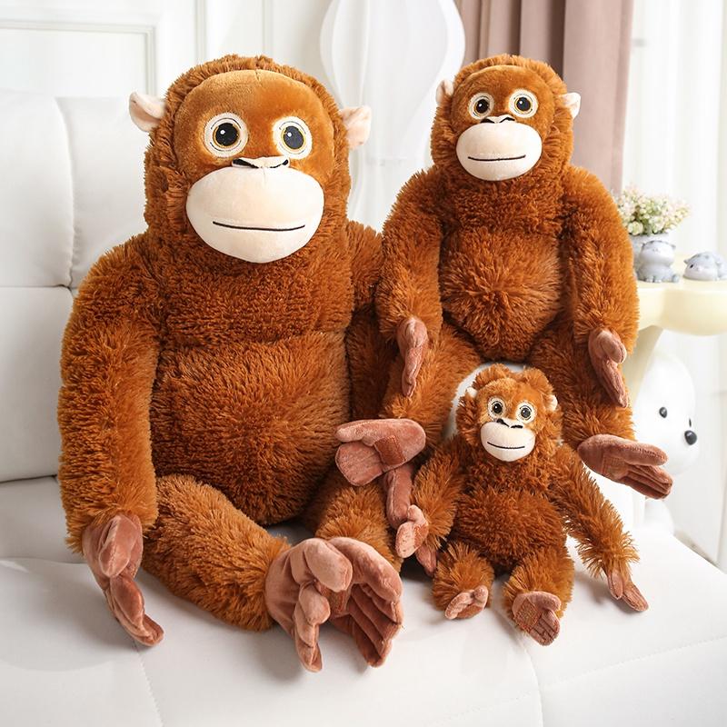 66CM Cartoon Gorilla Plüschtier Schimpansen Affe Weiche Stoffpuppe Rucksack Autotasche Raumdeko Kinderspielzeug Weihnachtsgeschenk