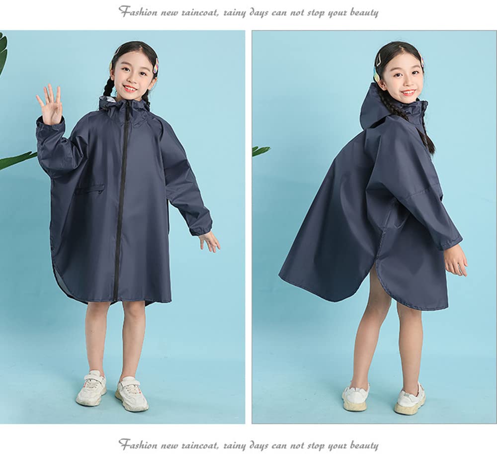 rain waterproof raincoat for boys and with pockets and storage rain gear for rainy perfect for commuting to or size L Raincoat, backpack, kids'