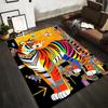 Colorful Geometric Tiger Carpet with Abstract Art Pattern Style Suitable for Use As an Anti-slip for Living Room Bedroom Sofas