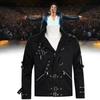 Michael Jackson Cosplay Stage Punk Jacket With Metal Details For Performers