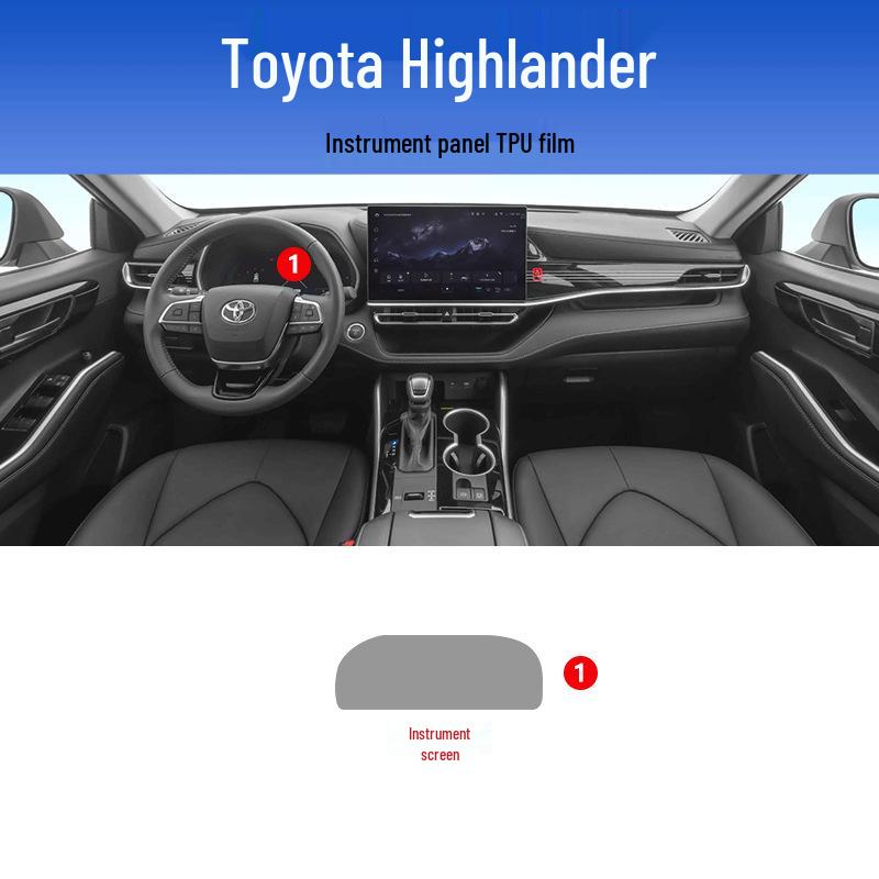 Center Console & Navigation Screen Film for 26 Toyota Highlander Models
