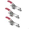 3 Sets Latch Toggle Clasp Clamps Adjustable Metal Lock Hasp 110x28x65mm