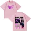 Rapper Omar Courtz Album 2026 Tour Print Tshirt Unisex Unisex Fashion Tshirts Shortsleeved Loose Casual Cotton Oversized Tshirts