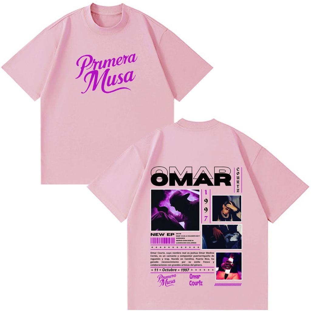 Rapper Omar Courtz Album 2026 Tour Print Tshirt Unisex Unisex Fashion Tshirts Shortsleeved Loose Casual Cotton Oversized Tshirts