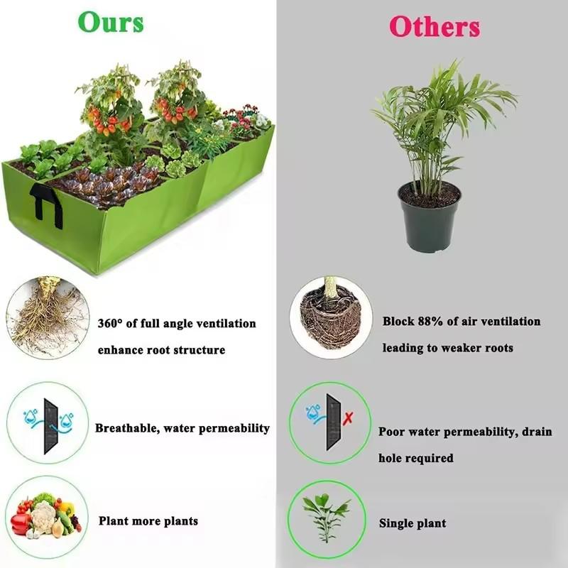 6/7/9/31Gallons Planting Bag Felt Grow Bag Vegetables Fruits Nursery Pot Flowerpots Home Garden Planting Supplies Seedling Bags