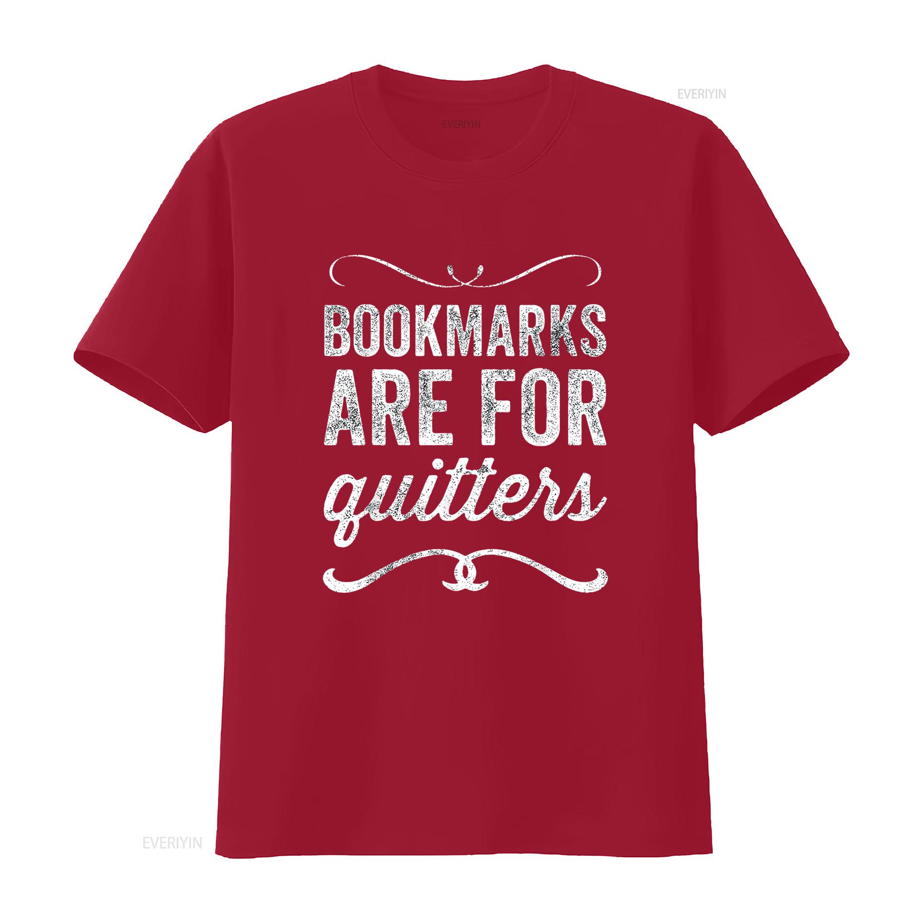 Bookmarks Are For Quitters Funny Bookworm T Shirt Trendy Women s Tops Cute  with Fun Print vintage Washed Soft S