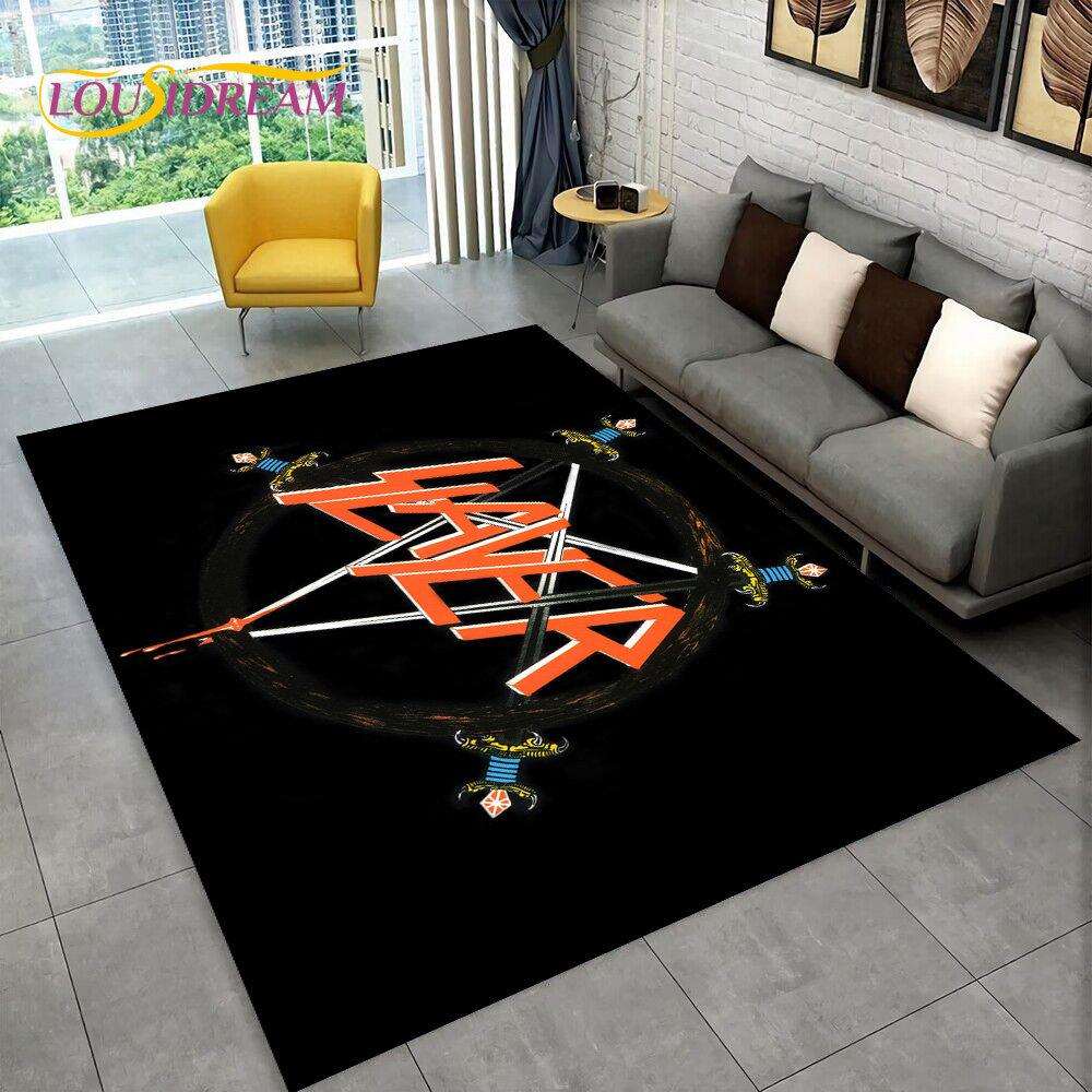 Slayer Ağır Metal Grubu Müzik Alanı Halı, Ev Oturma Odası Yatak Odası Kanepe Paspas Dekor için Halı Halı, çocuklar kaymaz Zemin Mat oyna