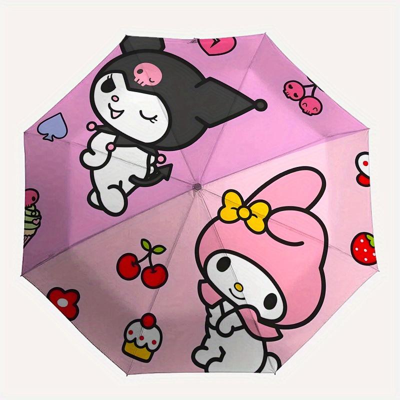 1pc My Melody Kuromi Cupcakes Flowers Umbrella with Plastic Handle,Suitable for All Seasons Home Travel Outdoor UmbrellaSanlio077