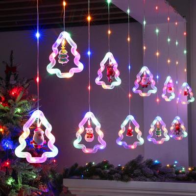 Sternen-LED-Weihnachtsvorhanglichter für Schlafzimmer- und Fensterdekorationen