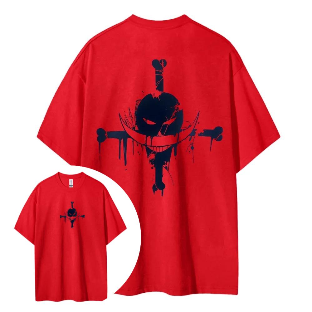 Japanese Anime ONE PIECE Luffy Sauron Peripheral Printed Cotton T-shirt Summer Men's and Women's Tops Short Sleeves Ins