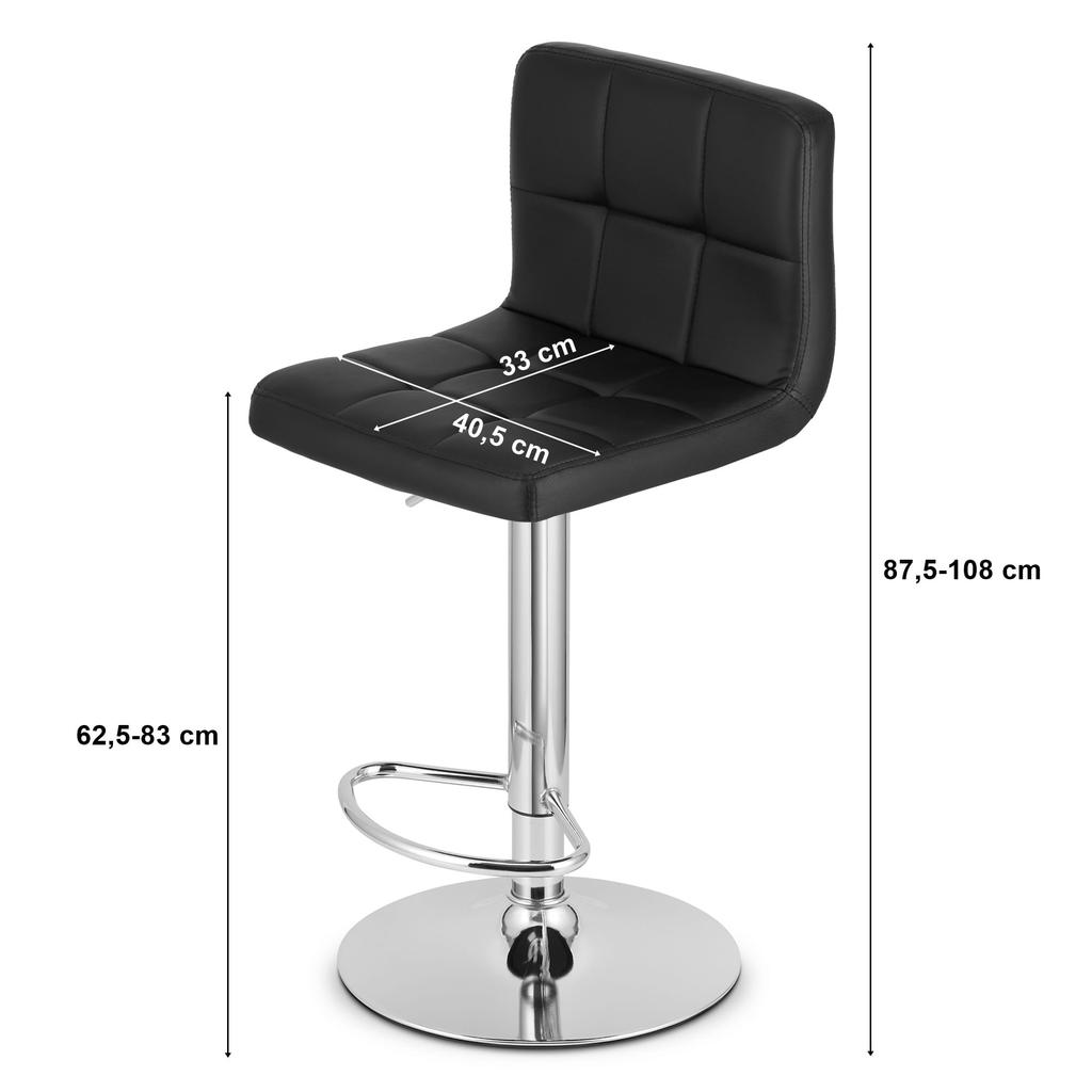 PROT stool - black eco-leather / black base