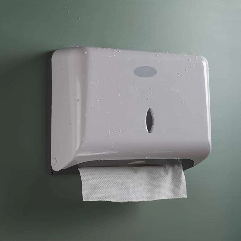 Wall Mount Paper Towel Box Universal Hotel Toilet Commercial Tissue Dispensers Punch-free Multifold Tri-Fold Paper Holder home